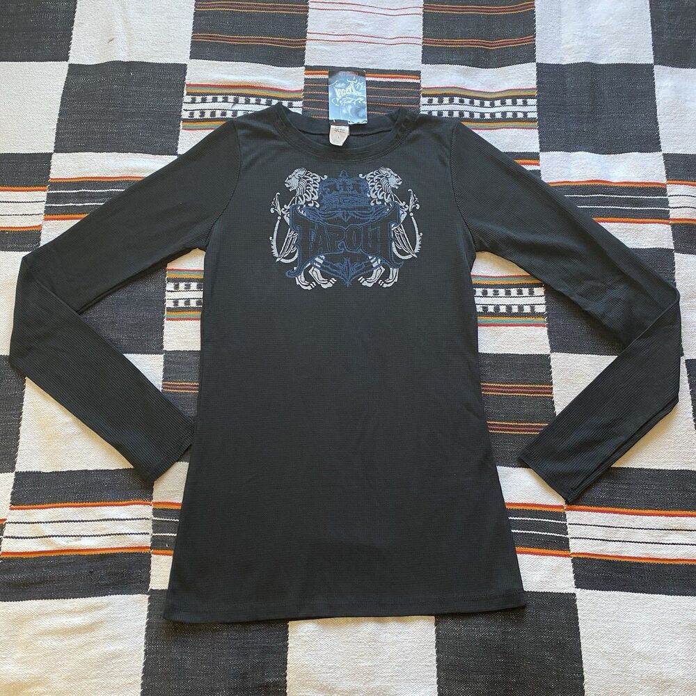 NWT Y2K Tapout MMA Thermal Graphic Shirt. XS/S. Polycotton. Rare Collectors.